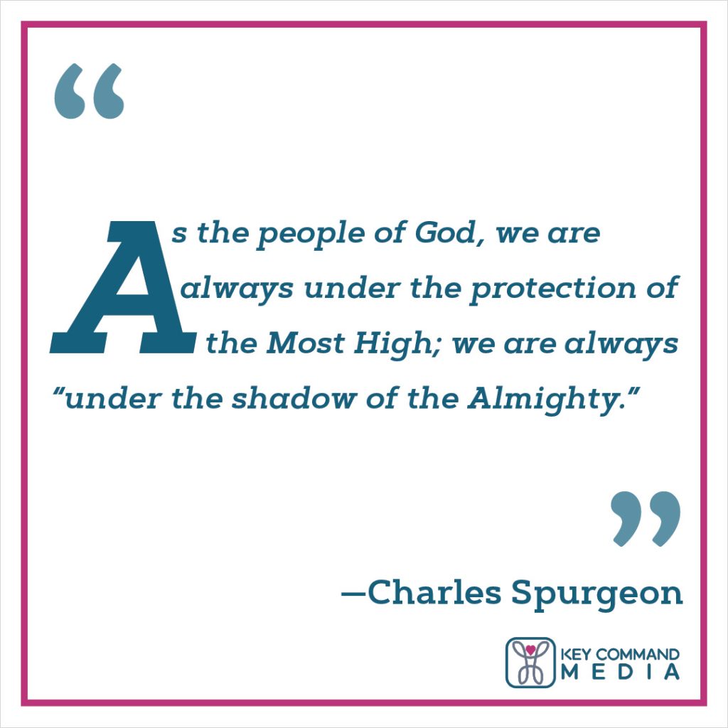 As the people of God, we are always under the protection of the Most High; we are always “under the shadow of the Almighty.” (Charles Spurgeon)