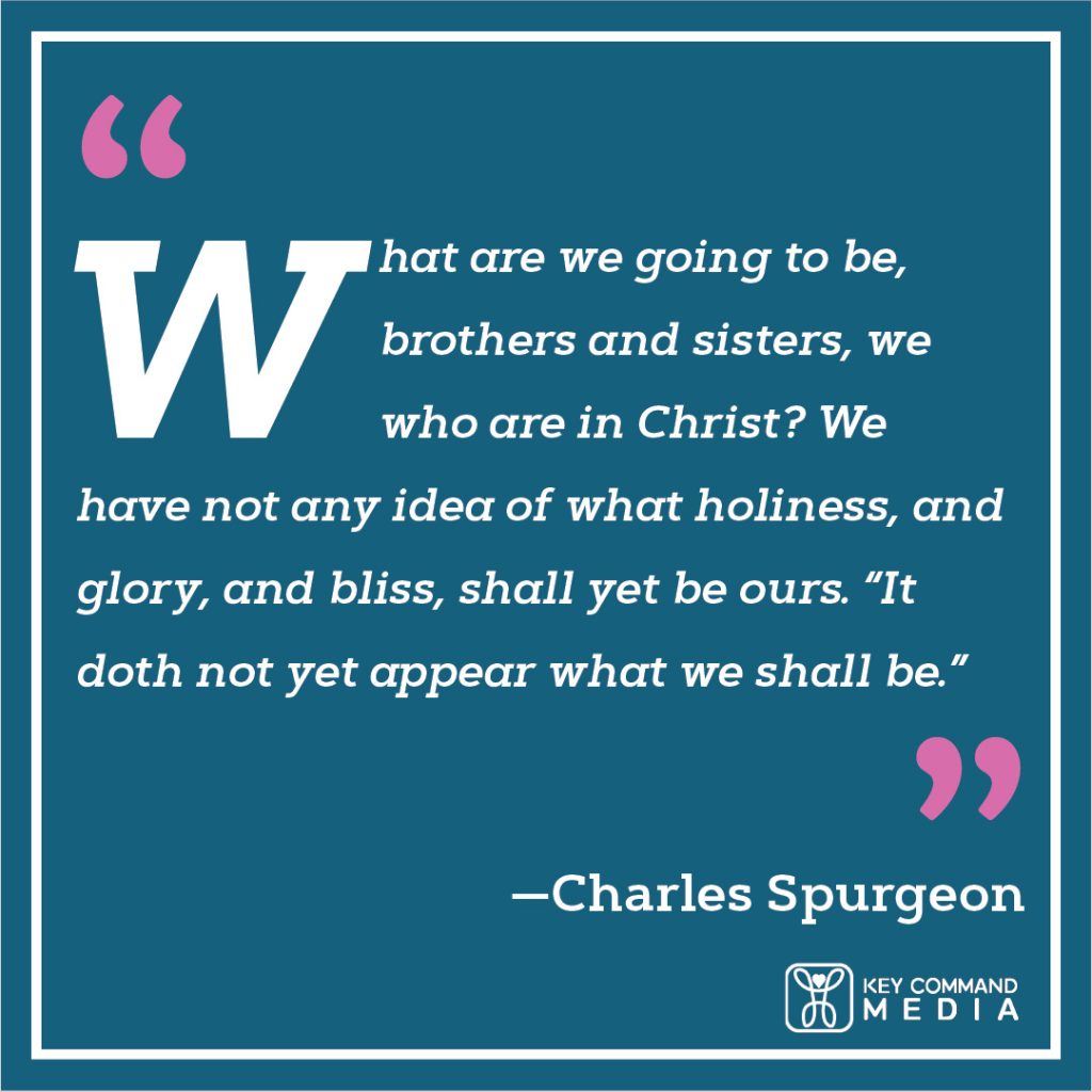 What are we going to be, brothers and sisters, we who are in Christ? We have not any idea of what holiness, and glory, and bliss, shall yet be ours. “It doth not yet appear what we shall be.” (Charles Spurgeon)